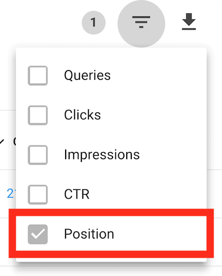 Position filter