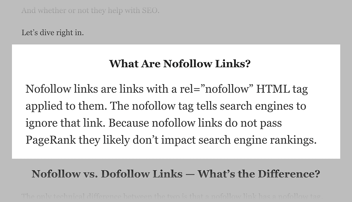 Backlinko – Nofollow Links post