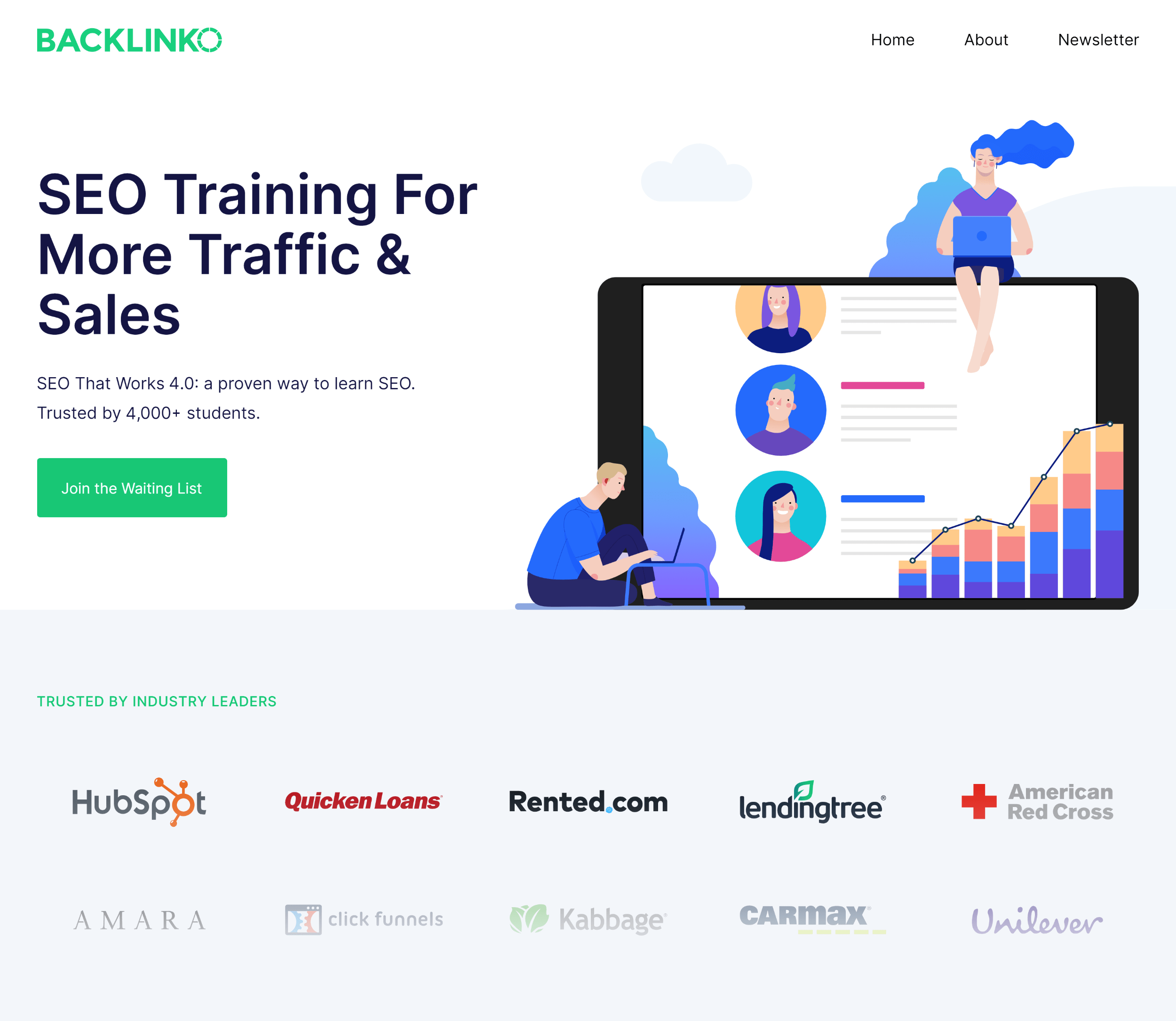 Backlinko – SEO Training Landing Page